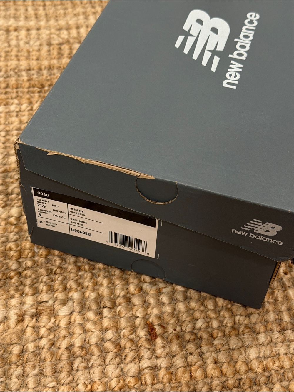 New Balance 9060 Sea Salt/Concrete Sneakers - Picture 3 of 6